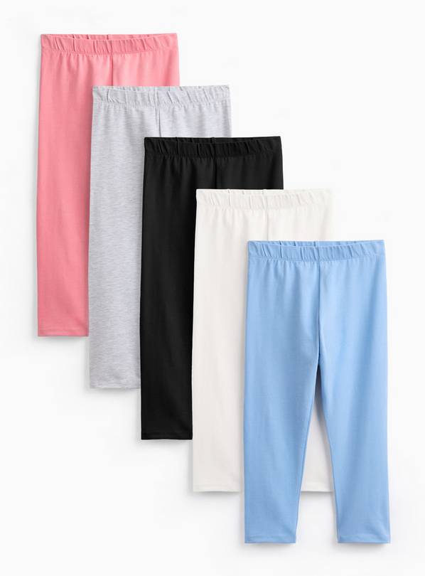 Assorted Colour Leggings 5 Pack 13 years